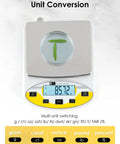 Pro Grade High Precision Lab Scale 5000g X 0.01g Digital Analytical Balance with display showing 85.72 grams