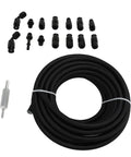 Kickin It With 6AN 3/8 Fuel Line Fitting Kit Using Flexible PTFE Nylon Hose For LS Swap EFI Systems That Are Totally Leak-Proof And Have 15 Connectors, black hose and fittings