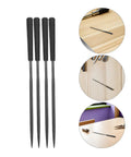 10 Piece Triangular Steel File Set For Metal Finishing And Shaping, Deburring Edges, Smoothing Surfaces, Jewelry Making, Metalworking And DIY Projects, Durable Hardened Steel Files For Pro Results And Everyday Use, black handles