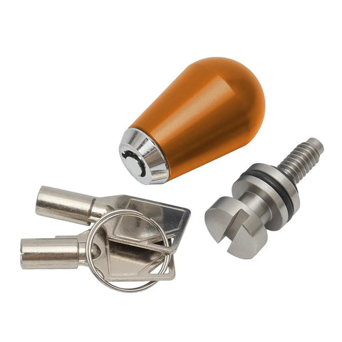 Seat Lock Anti Theft Bolt With 1/4-20 Thread For Touring Sportster Softail Dyna Road King Street Glide Electra Glide And More Motorcycles Stainless Steel Screw Aluminum Cover Easy Install