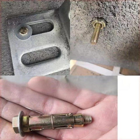 Heavy Duty Expansion Bolts M6 x 50mm Sleeve Anchors For Concrete Brick And Masonry 12 Pack installed in concrete
