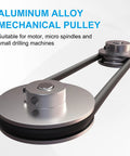 4mm Bore 16mm OD Single Groove Aluminum V Belt Pulley Kit With Hex Wrench For Motor Shafts Drilling Machines 2 Pack 4mm PU Round Belts Silver