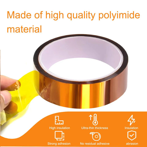 High Temp Polyimide Tape For Heat Press And Sublimation Heat Transfer Tape With Killer Heat Resistance Up To 500 Fahrenheit in hand