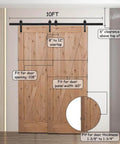 Heavy Duty Sliding Barn Door Hardware Kit For Double Door Bypass And Single Track Low Ceiling Mount 5Ft Rail with wood doors