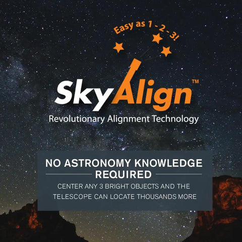 SkyAlign technology for Beginner Friendly Computerized Newtonian Telescope With GoTo Mount 114mm Reflector Full Height Tripod