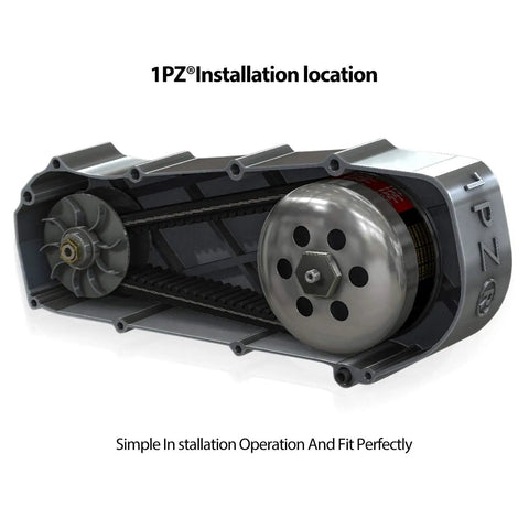 Yamaha Golf Cart Drive And Starter Belt Kit for G2 G5 installation location, showing belt housing and components