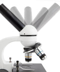 360 Degree Rotating Monocular Microscope With 40X-1000X Magnification, LED Illumination, And USB 2.0 Digital Camera - side view of head rotation