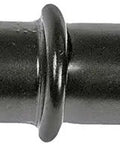 Close-up of black Engine Oil Dipstick Tube, metal drop-in direct replacement for select vehicles, durable steel construction.