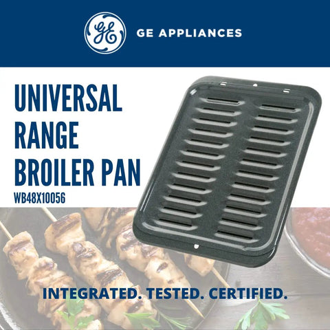Universal Broiler Pan With Rack For Oven Nonstick Two Piece Black Porcelain Coated Carbon Steel Roasting Pan