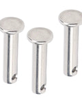 Round Clevis Pins Set 50Pcs Stainless Steel Flat Head Hinge Pins M6x25mm For Coolers And Equipment Locating Linear Moving Parts 304