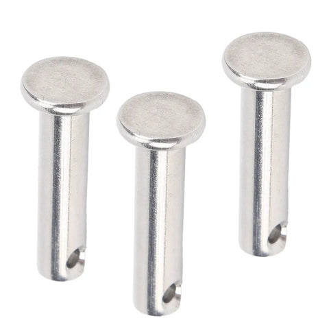 Round Clevis Pins Set 50Pcs Stainless Steel Flat Head Hinge Pins M6x25mm For Coolers And Equipment Locating Linear Moving Parts 304