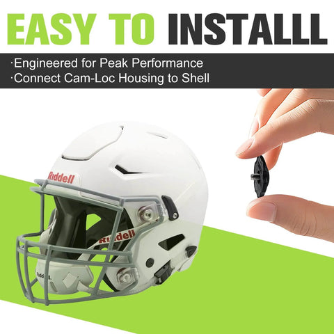 Chin Strap Thumb Screws Compatible With SpeedFlex Youth Football Helmets Keeps Chin Straps Secure To Prevent Helmet Displacement During Big Hits And Rough Plays Durable Black 4 Pack Simple Replacement Hardware For Safer Practices And Games