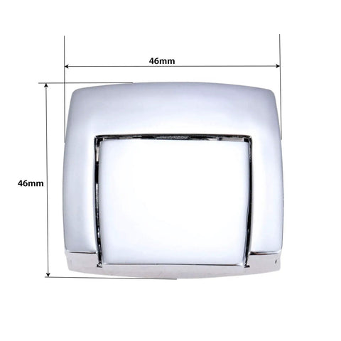 Spring Loaded Hasp Lock 46x46mm Metal Toggle Latch shown from top view