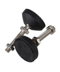 Hella Sturdy Adjustable Leveling Feet With Universal Joint Nylon Base Bumpers For Wobbly Tables Heavy Duty Shims And Furniture Glides Set Of Ten, detailed view of nylon base bumpers.