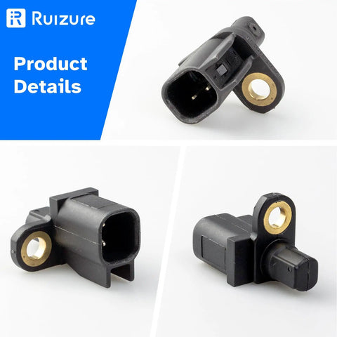Top Notch Rear Abs Wheel Speed Sensor Pair Fits Ford Escape Focus Volvo S60 V60 And More showing sensor angles and connectors.
