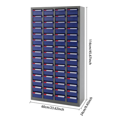 Rock Solid Heavy Duty Metal Parts Organizer Cabinet With Sixty Spacious Drawers Designed For Top Tier Hardware Storage And Easy Garage Workflow Backed By Cold Rolled Steel Construction And Impact Resistant Paint Finish