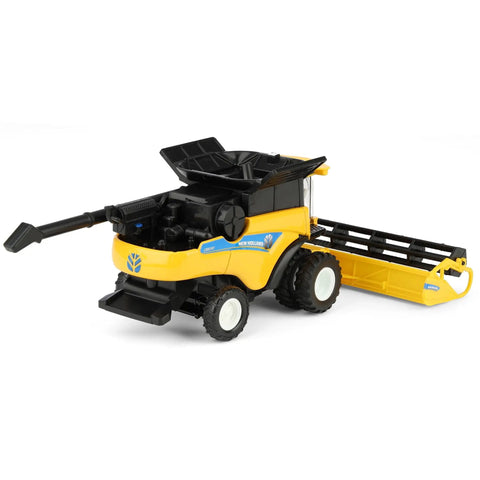 New Holland CR8.90 1/64 Scale Die Cast Combine With Corn And Grain Headers Totally Realistic Farm Machinery Model For Collectors