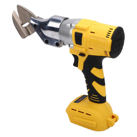 Banapoy Cordless Electric Metal Shears For 18V Battery Brushless Motor With 400Nm Torque showing angled blade and ergonomic handle.