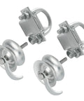 2 Pack Sliding Gate Rollers With Bracket, 5 Inch Track Roller Kit For 1 5 Eighth Inch Gate Frames, Galvanized Steel