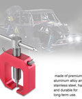 RC Bearing Puller For Motors And Gears, red aluminum alloy tool with hardened steel, CNC machined for quick RC repairs