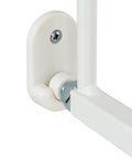 Extending XL Tall And Wide Hardware Mounted Baby Gate For Stairs Hallways And Doors Adjustable 33 To 56 Inch Wide 36 Inch High Metal Gate In White detail