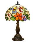 Stained Glass Tiffany Style Hummingbird Table Lamp 12 Inch Shade And 18 Inch Tall Bedside Desk Reading Light Antique Green Bronze Base UL
