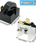 Refrigerator Starter PTC Start Relay 4.7 Ohm 1 Pin With 6750C0005P Overload Protector Replacement dimensions and parts