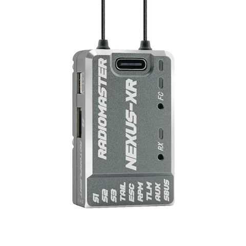 Nexus-XR Helicopter Flight Controller With Integrated 2.4GHz ExpressLRS Receiver Blue Pro Grade RC Heli Gear front view