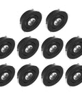 Sorfia 10pcs 2 inch Gimbal LED Recessed Light Small Recessed Lights AC110V in black finish arranged in a grid.
