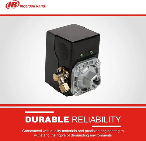 Single Stage Air Compressor Pressure Switch For SS3 And SS5 With Side Shutoff, 100 Psig Cut In And 135 Psig Cut Out, NEMA Type 1 Enclosure
