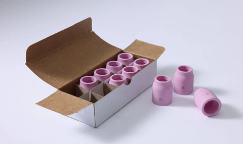 Box of Ceramic TIG Nozzle Cup 53N61S For Welding Torch Half Inch 8 Gauge WP Series 9 18 25 26 Compatible 10 Pack