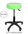 Pneumatic Mechanics Stool With Wheels Adjustable Height From 20 To 26 Inches 250 Lb Capacity Vinyl Upholstered Seat