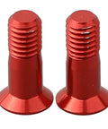 M5 Rear Derailleur Guide Wheel Screw Set In Lightweight Aluminum Alloy With Thread Locking Glue For Easy Diy Bike Repairs And Maintenance, 14.2 mm Tension Bolts, Red, 2 Pack