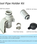 Pool Pipe Holder And Air Jet Valve Cap Replacement Kit For Above Ground Pools Compatible With C1000 Valves and Adapters