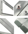 Rock Solid Heavy Duty Angle Brackets for Wall Shelves showing steel construction, corner support design, and sturdy welds.