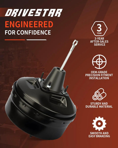 Tough As Nails Power Brake Booster Direct Bolt On Swap For Ford F150 F250 Expedition Navigator 1997 To 2004, showing vacuum booster design.