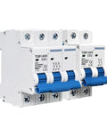 Tough As Nails Heavy Duty MCB Miniature Circuit Breaker C Curve 63 Amp 230 400 Volt Panel Switch with blue switches.