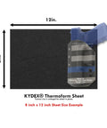 Thermoform Sheet For DIY Holster Building And Cosplay Armor And RC Models With P1 Texture Black 60 Mil Thick 8 By 12 Inches Two Sheets