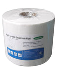 Heavy Duty Industrial Cleanroom Wipes, Lint Free Cellulose Polyester Blend Shop Rags For Nitty Gritty Grease And Oil Cleanup, 8X12 Inch Rolls Of 500 Pro Grade Workhorse Sheets in a roll, white color, 500 sheets.
