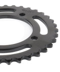 Close-up of 35T rear sprocket from 420 Chain Sprocket Kit With 120 Link Chain And Breaker For Dirt Bikes ATVs Go Karts 17mm Bore