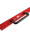 24 Inch Drip Edge Folding Tool for 1-inch or 1.5-inch bends in 22-gauge roofing panels, red heavy-duty metal tool with black handle
