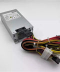 Beefy Industrial Silent Fan Power Supply ATX Server 500W, Quiet High Efficiency PSU For Industrial Applications, Rock Solid Server Rack Ready, Durable Power Adapter With Stable Output. Silver ATX server PSU with bundled multicolor cables
