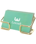 Metal Desk Card Holder For Office And Home, Large Capacity Card Organizer With Durable Gold Finish holding 50 cards