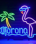 Corona Extra Pink Flamingo Real Glass Neon Light Sign For Home Bar Pub Recreation Room Game Room Windows Garage Wall Decor