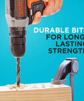 Go To Drill Bit Set For Home Projects 14 Piece 1/16 To 1/4 Inch drilling wood with durable black oxide bit