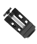 Premium Aluminum Mini Bench Vise Heavy Duty Clamping Vice With Hella Smooth Pivot And Locks Down Tight On Workbenches For Garage Repairs And Hobby Projects, top view.