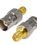 Dope SMA Female To BNC Female Adapter 2-Pack For Baofeng UV-5R UV-82 BF-F8HP Quansheng UV-K5 Ham Radios, gold-plated connectors