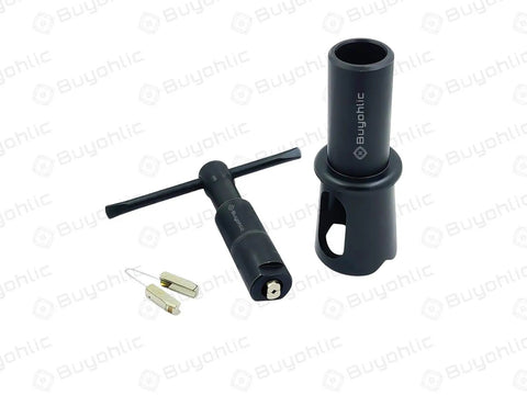 Real Deal Tap And Reamer Self Aligning Holder With Heavy Duty Jaws For Dead Nuts Alignment On Flat Or Curved Parts To Save Your Money And Stop Broken Bits Cold, includes T-handle and replacement jaws.