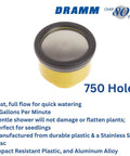 8 GPM Plastic Water Breaker Nozzle With Soft Gentle Shower For Plants And Seedlings, Durable Yellow Cycolac Plastic