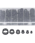 Super Cool Heavy Duty Nylon Cable Grommet Kit With 160 Pieces In Six Size Options For Fast Wire Management, Electrical Snap Insulating, And Diy Repair Jobs That Keep Your Home Or Car Looking Fresh And Safe. clear plastic organizer with black nylon cable grommets